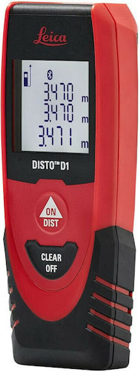 Leica Μέτρο Laser Disto D1 Bluetooth με Εύρος Μέτρησης 0.2m-40m