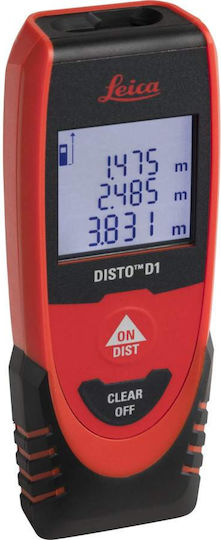 Leica Μέτρο Laser Disto D1 Bluetooth με Εύρος Μέτρησης 0.2m-40m
