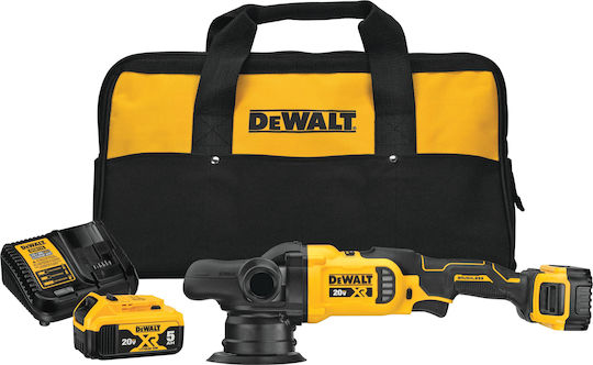 DEWALT Dual Action Αλοιφαδόρος Brushless 18V 2x5Ah με Ταχύτητα 2000-5500rpm & Ρύθμιση Στροφών