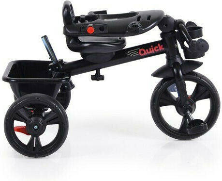 Byox Kids Tricycle Bike Quick Foldable Convertible with Parental Handle and Sunshade for 1.5+ Years Gray