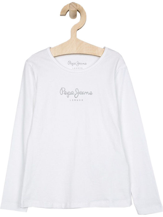 Kids' Shirt Long Sleeve White HANA GLITTER