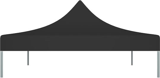 vidaXL Gazebo Cover 270gr/m² Black with PVC Coating 3x4.5m