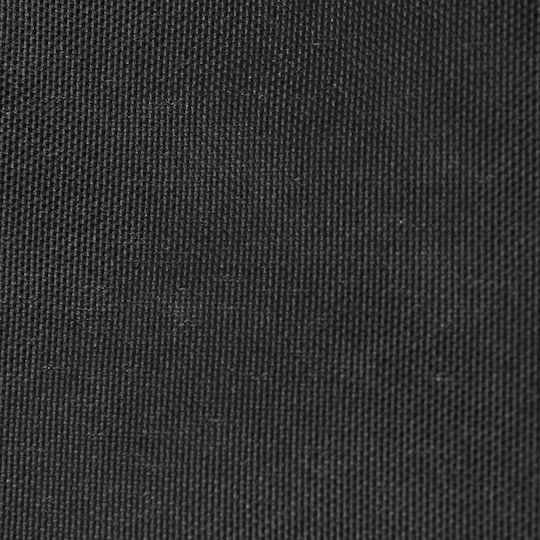 vidaXL Rectangular Shade Sail Black With Hoop & with PU Coating 3x6m