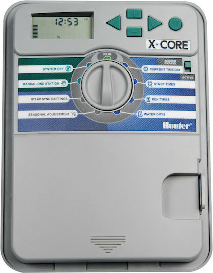 Hunter Industries X-Core 4 Προγραμματιστής Ποτίσματος Πίνακα Ρεύματος 4 Στάσεων
