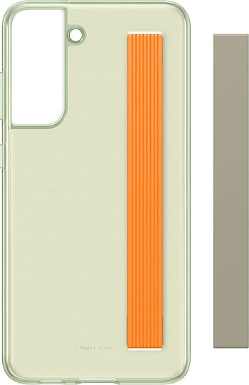 Samsung Slim Strap Clear Cover Back Cover Plastic Olive Green (Galaxy S21 FE)