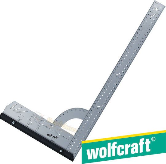Wolfcraft Γωνιόμετρο Μαραγκών Μεταλλικό με Πατούρα Μήκους 50εκ. με Μοιρογνωμόνιο