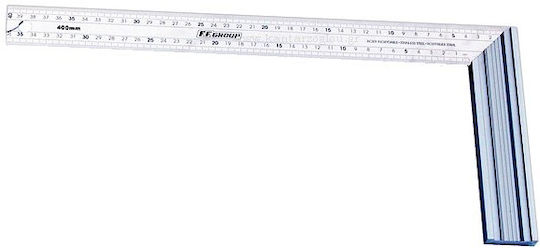 F.F. Group Carpenters Steel Angle Ruler 30cm