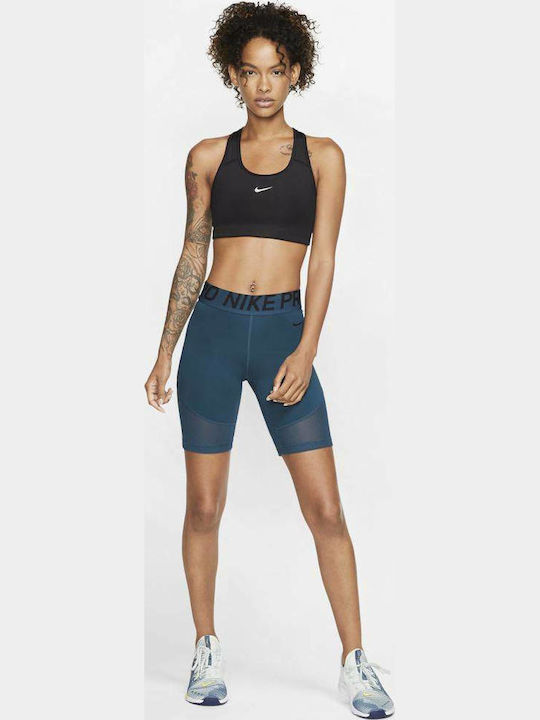 Swoosh Women's Athletic Sports Bra Black with Lining