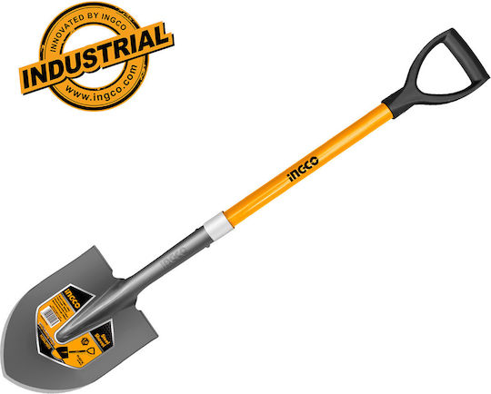 Ingco Straight Shovel with Shaft 102cm and Plastic Handle