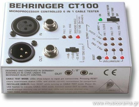 Behringer CT-100 Kabeltester Für Audio MIDI RCA TT XLR Jack