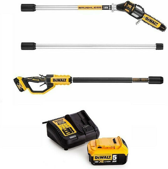 DEWALT DCMPS567P1 Телескопично Ловци На Дърва На Батерия 18V 1x5Ah Обща Дължина 200см И Дължина На Шината 20см