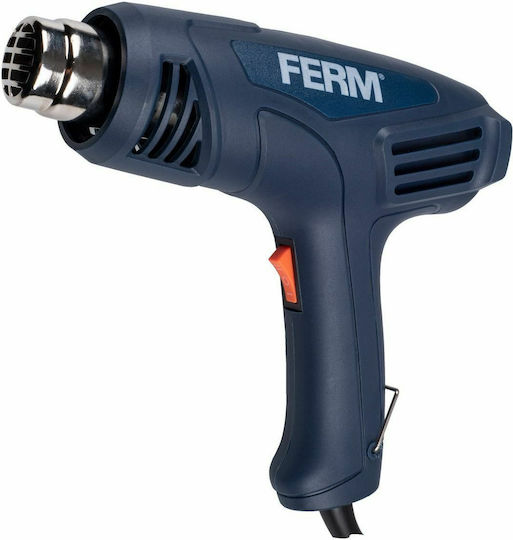 Ferm HAM1015 Πιστόλι Θερμού Αέρα 2000W με Ρύθμιση Θερμοκρασίας εως και 600°C