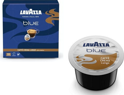 Lavazza Κάψουλες Espresso Caffe Crema Lungo Συμβατές με Μηχανή LavAzza Blue 100caps