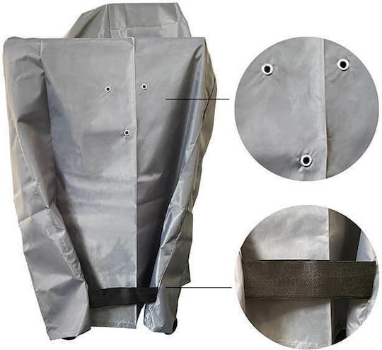 Home & Camp Grill Cover Gray from Polyester with UV Protection 125cmx60cmx100cmcm