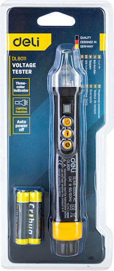 Deli Ανιχνευτής Τάσης EDL8011 AC CAT III με Buzzer