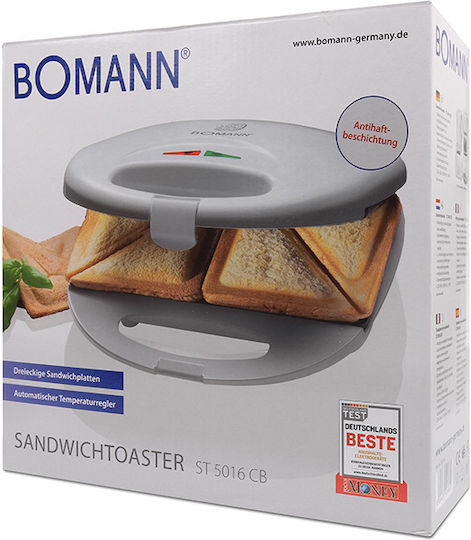Bomann ST 5016 CB Сандвич тостер за 2 Сандвичи 750W Бял