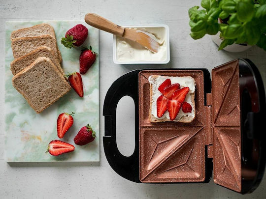Eldom Sandwichmaker für for 2 Sandwiches Sandwiches 750W Schwarz