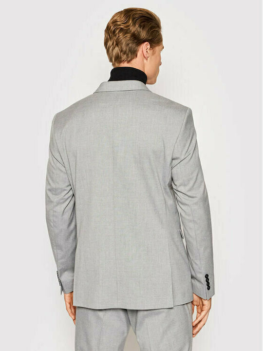 Selected Men's Winter Suit Jacket Slim Fit Gray