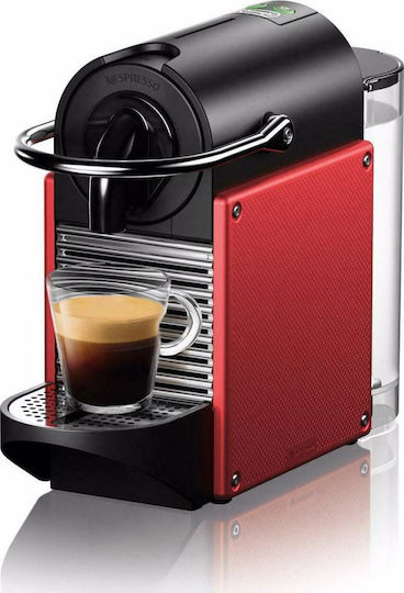 De'Longhi Pixie Pod Coffee Machine Nespresso Pressure 19bar with Milk Frother Red