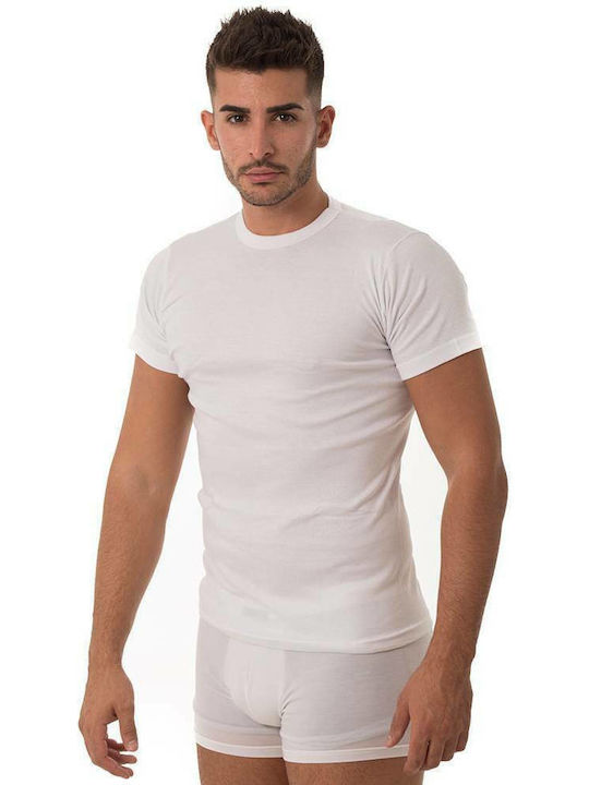 Comfort Men's Short Sleeve Undershirt White