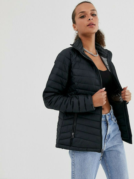 Powder Lite Κοντό Γυναικείο Puffer Μπουφάν για Χειμώνα Μαύρο