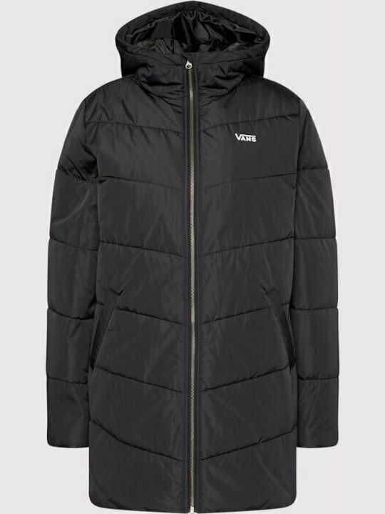 Foundry Women's Long Puffer Jacket for Winter Black