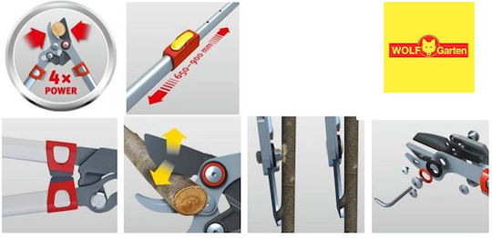 Wolf Garten Power Cut RS 900T Bypass Lopper 90cm for branches up to 50mm