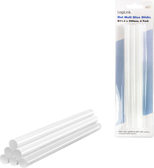 LogiLink Ράβδοι Σιλικόνης WZ0055 Διάφανο 11.2mm 6τμχ