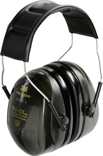 3M Peltor Optime II H520A Earmuffs with Band Dark Green