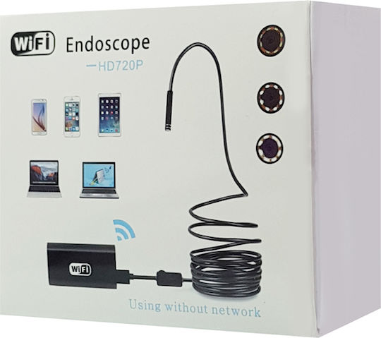 Endoskopkamera Wi-Fi für Mobilgeräte mit Auflösung 1280x720 Pixel und Kabellänge 10m
