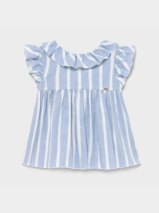 Kinderbluse Kurzarm Hellblau