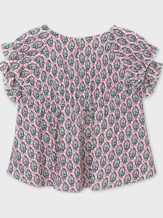 Kinderbluse Kurzarm Rosa Camelia