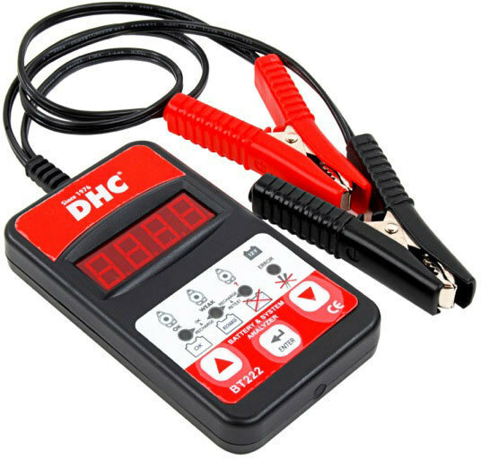 DHC BT222 Ψηφιακό Battery Tester με Κροκοδειλάκια Skroutz.gr