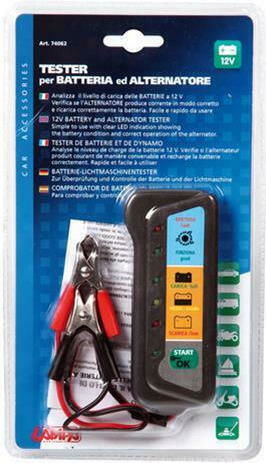 Lampa L7406.2 Digitale Batterietester mit Krokodilklemmen