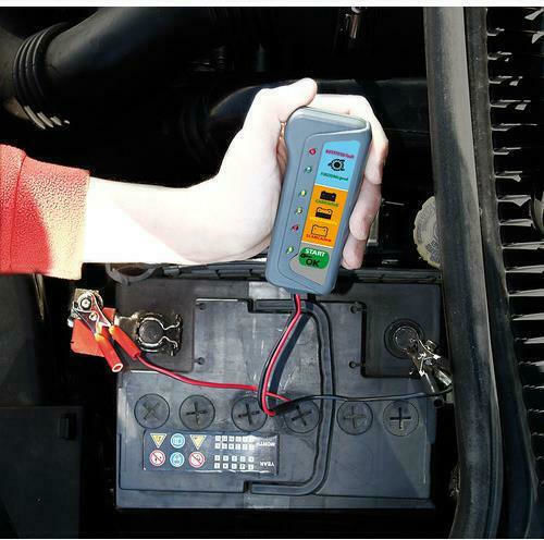 Lampa L7406.2 Digitale Batterietester mit Krokodilklemmen