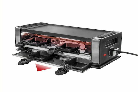 Unold Tischplatte Elektrogrill Raclette Glatte Platte 1200W mit einstellbarem Thermostat 38cmx19.5cmcm