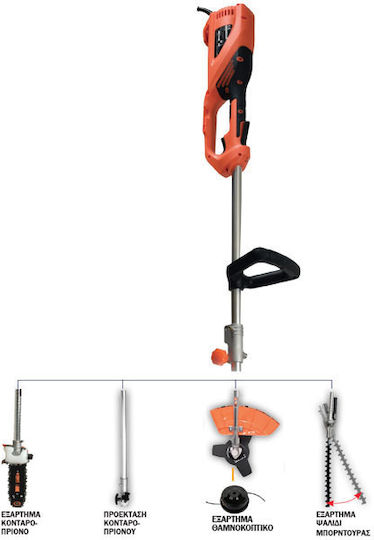 Kraft 691091 Garden Multi Tool Electric 4 in 1 Pole Saw Brush Cutter Hedge Trimmer Attachment Extension