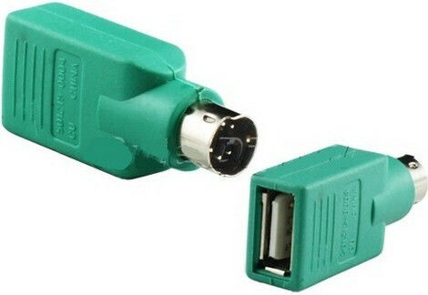 Powertech Конвертор PS/2 мъжки към USB-A женски Зелен 1бр CAB-U021