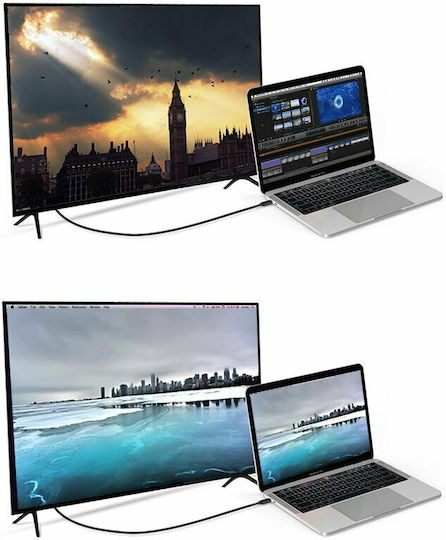 Choetech XCP-1801 USB 2.0 Video Cable USB-C male - DisplayPort Μαύρο 1.8m XCP1801