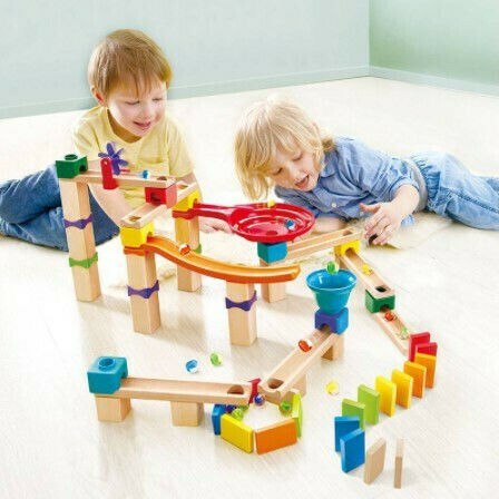 Hape Παιχνίδι Κατασκευών Ξύλινo Marble Run Race Track για Παιδιά 4+ Ετών