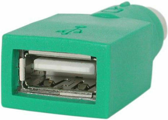 StarTech Μετατροπέας PS/2 male σε USB-A female Πράσινο 1τμχ GC46FM