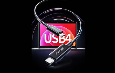 Ugreen USB 4 Cable USB-C male - USB-C male 100W Black 0.8m (30691)