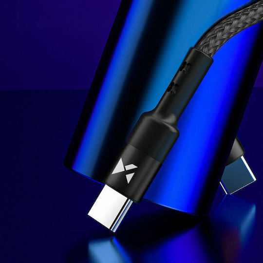 Wozinsky WUC-PD-CC1B Geflochten USB 2.0 Kabel USB-C männlich - USB-C 18W Schwarz 1m