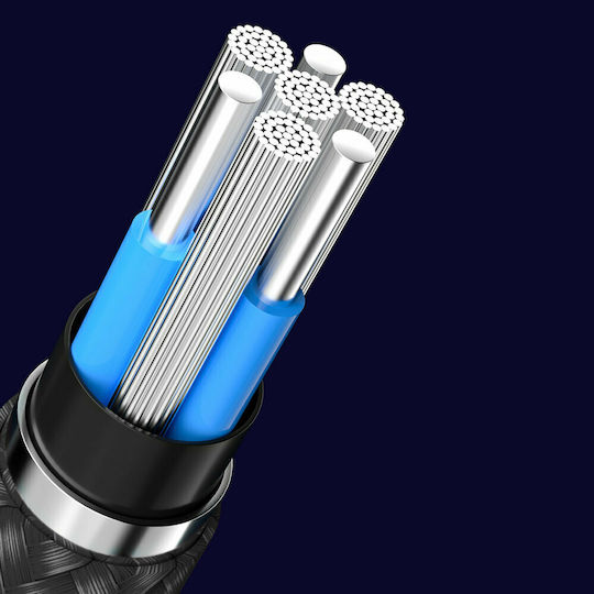 Wozinsky WUC-PD-CC1B Geflochten USB 2.0 Kabel USB-C männlich - USB-C 18W Schwarz 1m