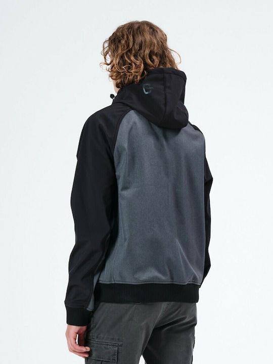 Winter Jacke Softshell Wasserdicht und Winddicht Schwarz