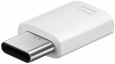 Samsung Μετατροπέας USB-C male σε micro USB female Λευκό 1τμχ EE-GN930BW