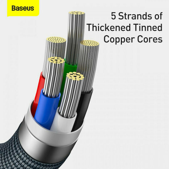 Baseus Crystal Shine Braided USB-C to Lightning Cable 20W Black 2m (CAJY000301)