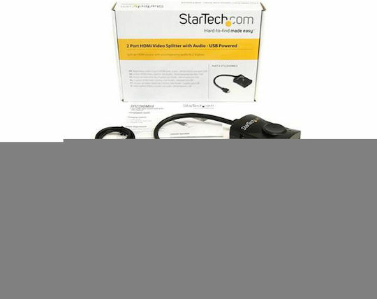 StarTech ST122HDMILE Μετατροπέας USB-A male σε HDMI 2x female 1τμχ