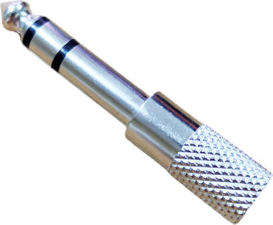 Μετατροπέας 6.3mm male σε 3.5mm female Ασημί 1τμχ DM-0324