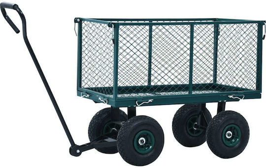Trailer Garden Cart Four-wheel with Maximum Load Weight 350kg 84x84cm.